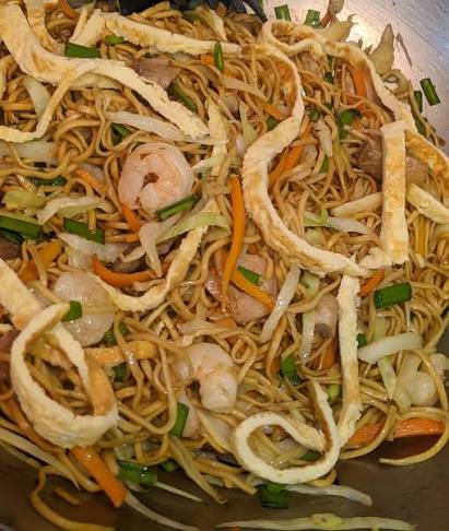 Mauritian Stir-Fried Noodle Mine Frire dish